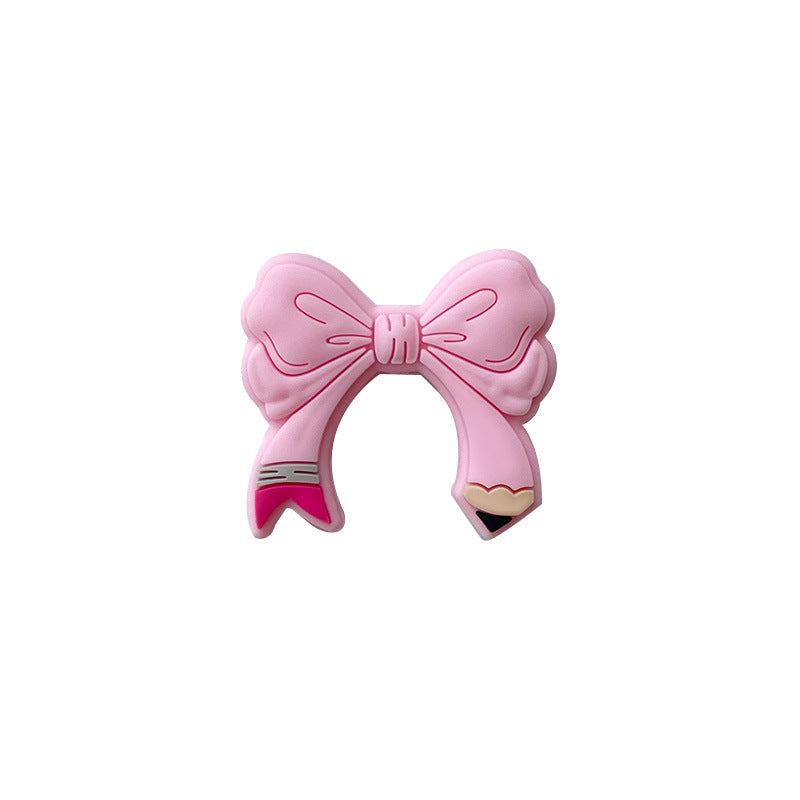 Wholesale 20pcs direct focus silicone beads bow loose beads beaded jewelry accessories